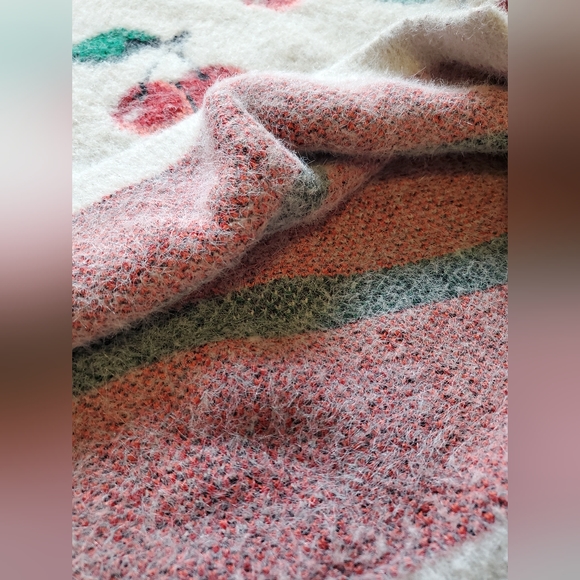 Free with Purchase✨ Shrinking Violet Fuzzy Cherry Sweater - Picture 3 of 3